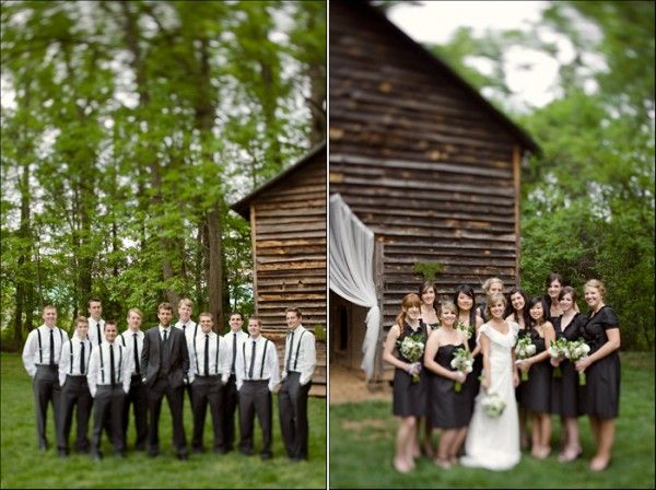 Southern Rustic Barn Wedding with wedding party