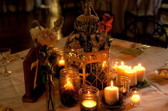 candle-rustic-wedding-centerpiece