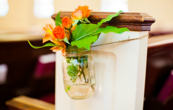 mason-jars-at-church-wedding
