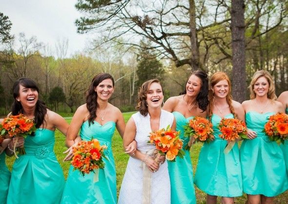 Turquoise -bridesmaid-dress