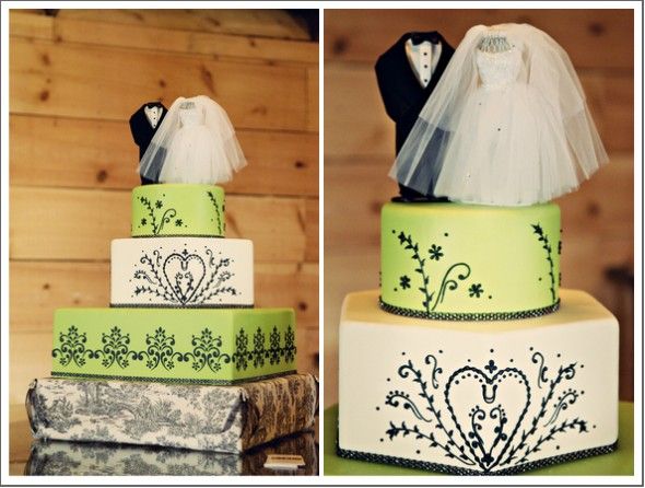 green-white-wedding-cake