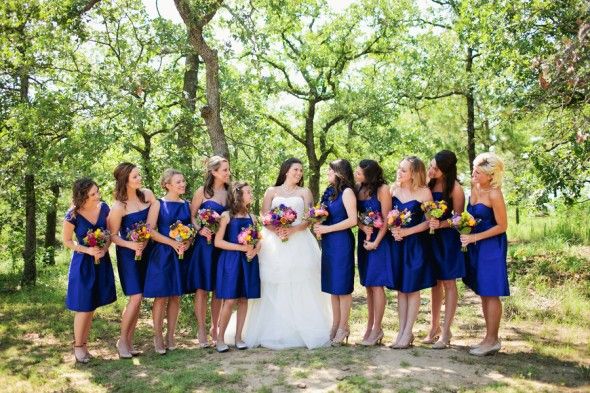 bright-blue-bridesmaid-dresses