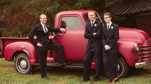red-pickup-truck-at-wedding
