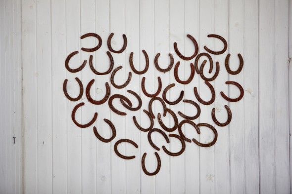 Horseshoes made into the shape of a heart