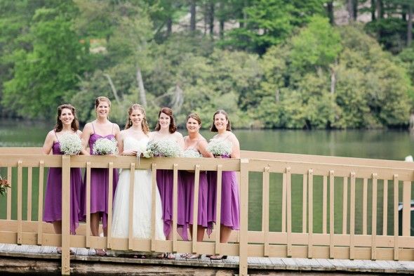 purple bridesmaid dresses for a rustic chic wedding
