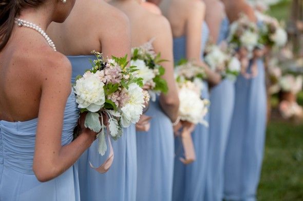 Long Light Blue Bridesmaid Dresses