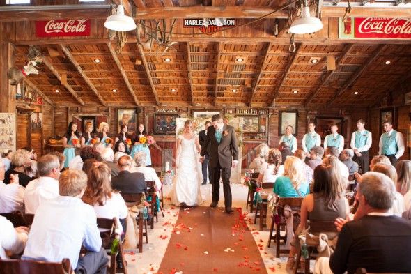 Ceremony For A Wedding In A Barn