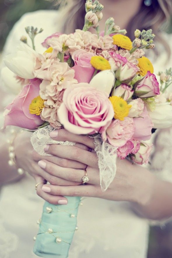 A vintage wedding bridal bouquet 