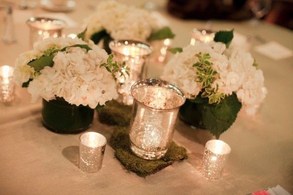 Silver Wedding Table Decorations