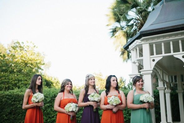 Different color bridesmaid dresses 