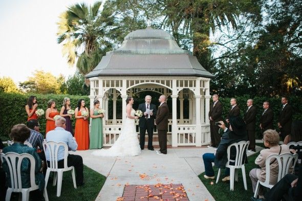 A bride and groom at a California ranch wedding