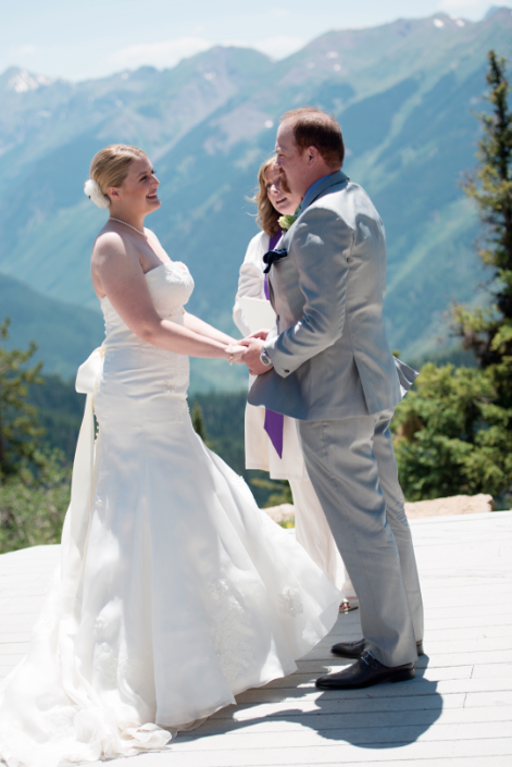 A colorado aspen wedding outdoors