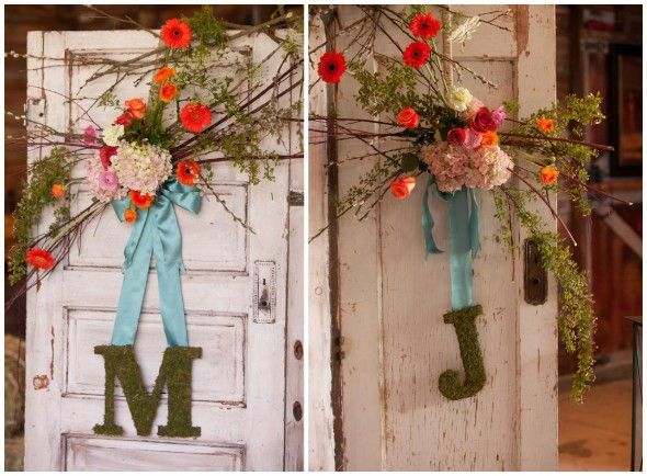 Large Moss Letters Used At Wedding