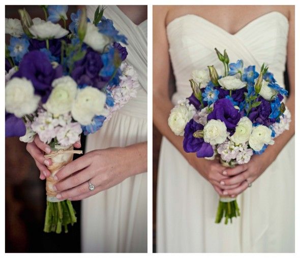 A purple wedding bouquet 