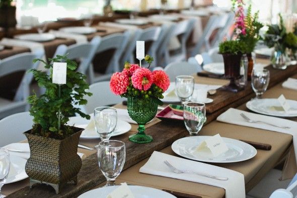 Long Farm Wedding Tables
