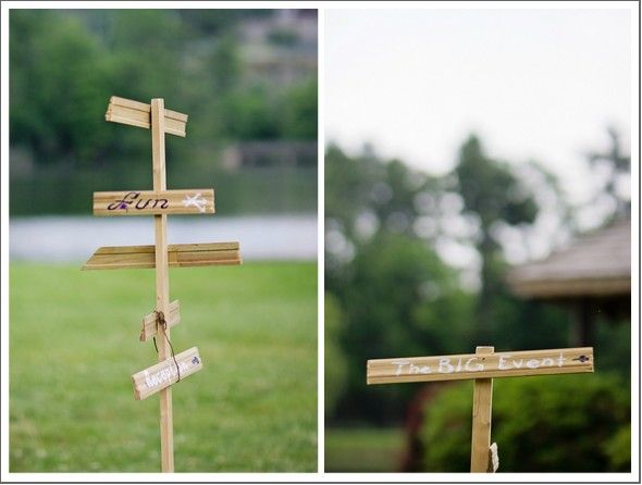 Wood wedding signs 