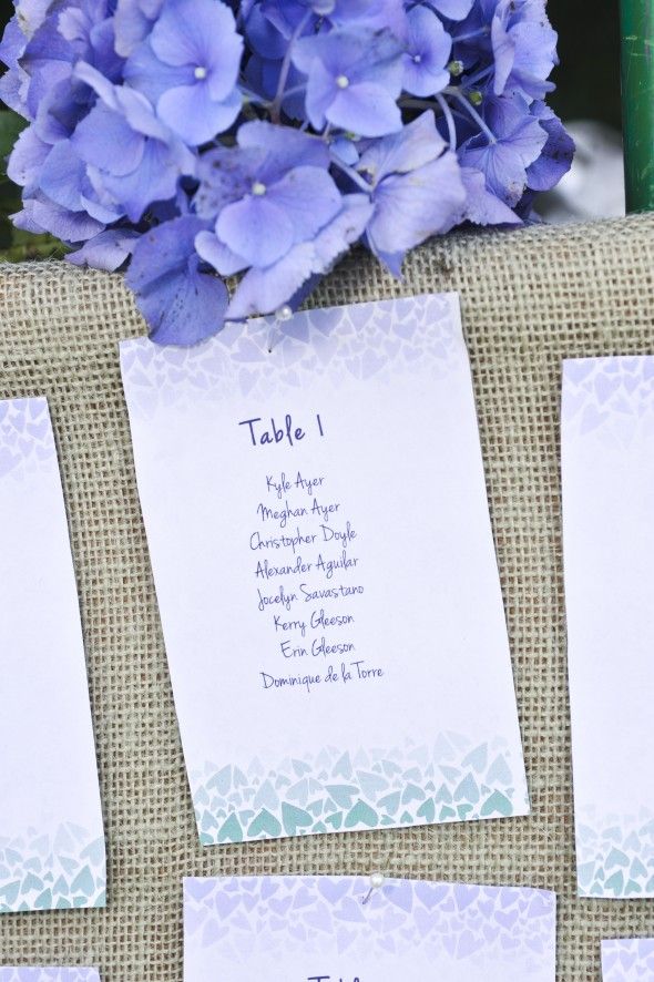 Wedding Table Assignments 