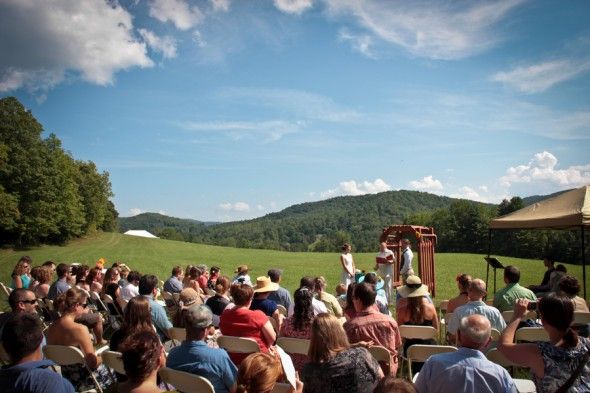 Outdoor Vermont Wedding Ceremony
