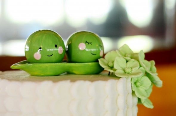 Green Wedding Cake Topper