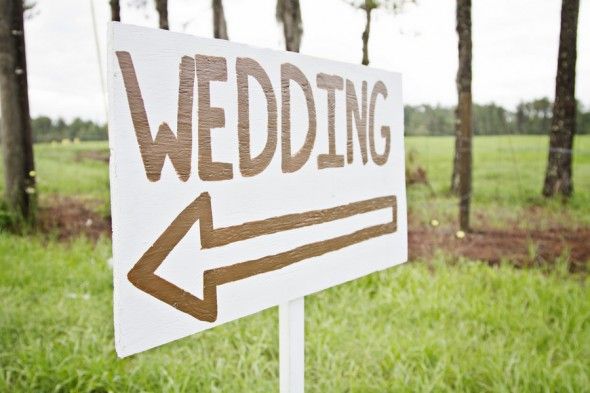 DIY wedding sign