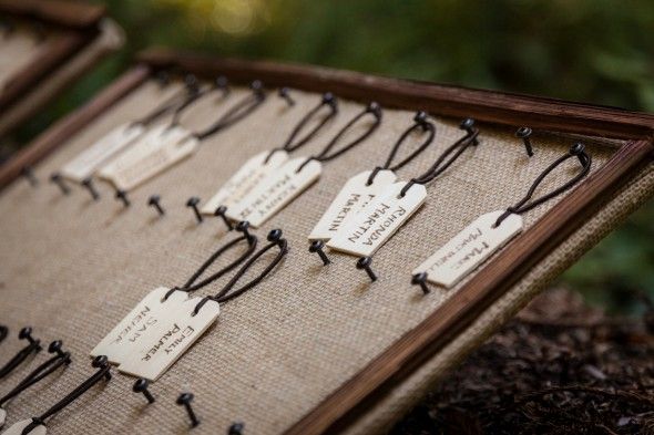 Country Wedding Place Cards Ideas