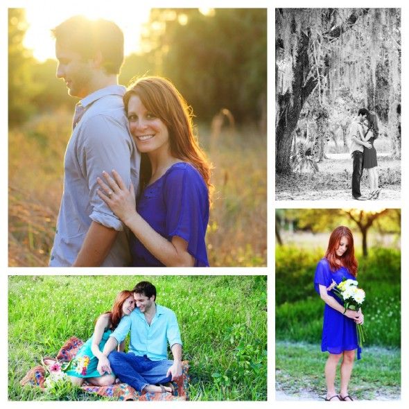 Engagement Pictures In A Field