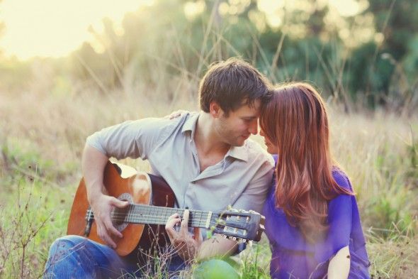Engagement pictures With Guitar