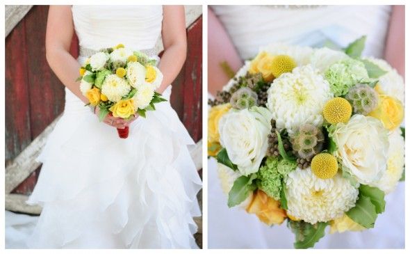 Yellow White Wedding Flowers