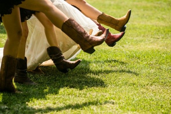 Bridesmaids With Cowboy Boots