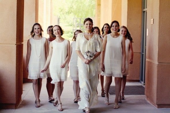 All White Bridesmaid Dresses