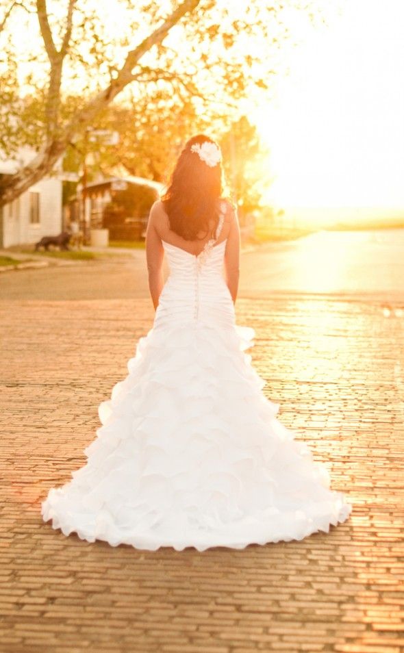 Bride At Sunset