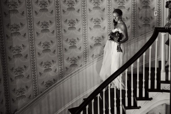 Bride Coming Down Stairs