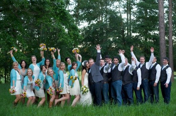 Country Southern Wedding Party