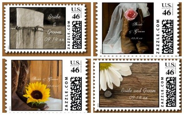 Country Wedding Stamps