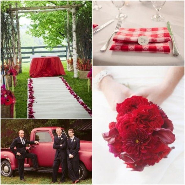 Ideas For A red Color Wedding