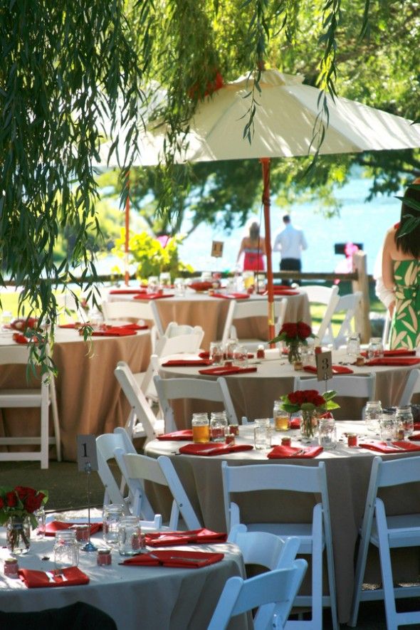 Red White Wedding Table Decorations