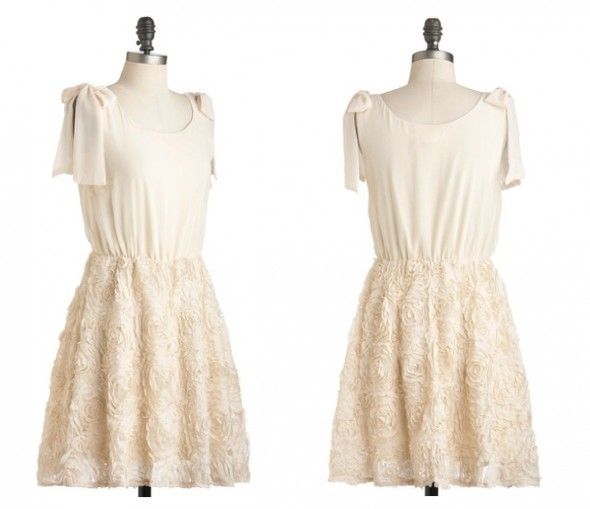 White Rose Skirt Dress
