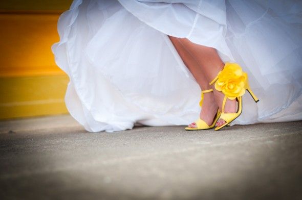 Yellow Wedding High Heels