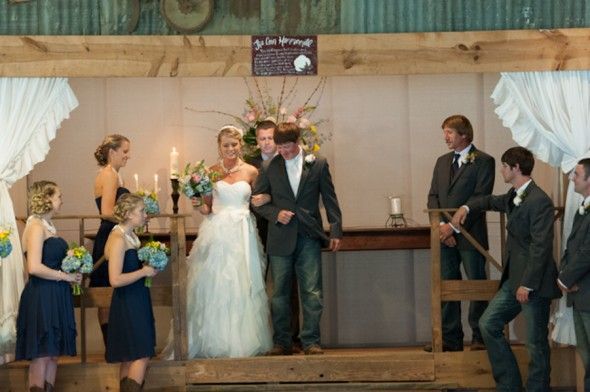 Wedding Ceremony In A Barn