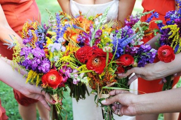 Wildflower wedding bouquet 