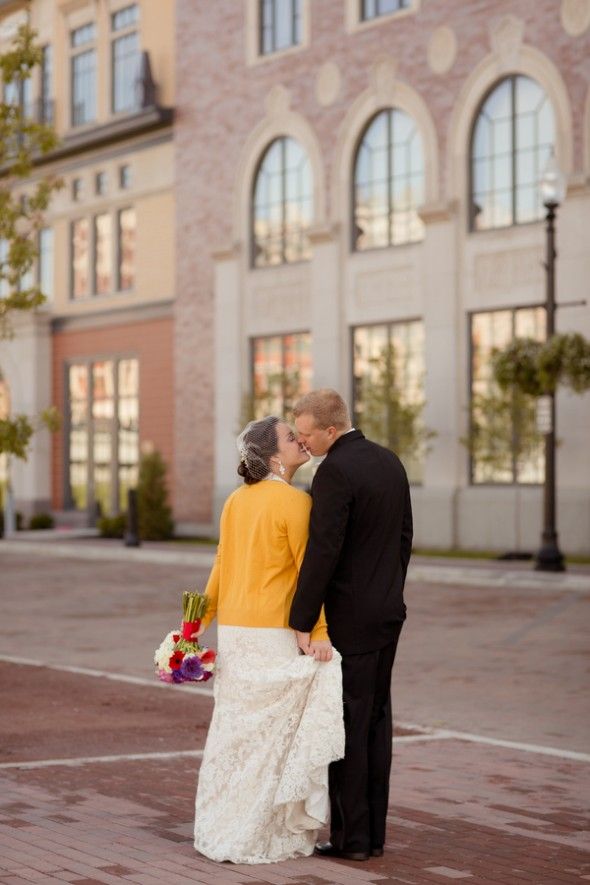 Bride In Yellow Sweater