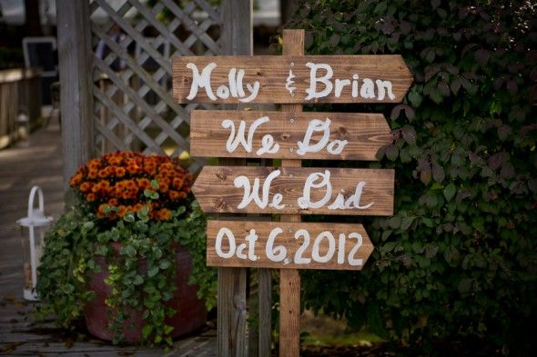 Wood Wedding Signs