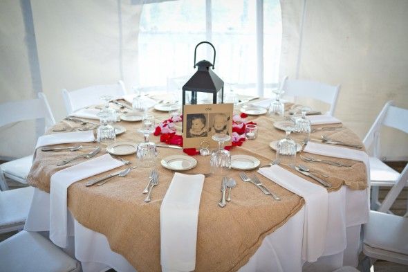 Burlap Wedding Tables