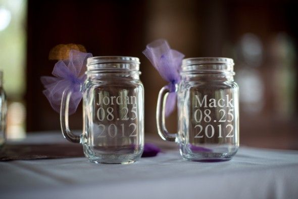 Mason Jars At Wedding
