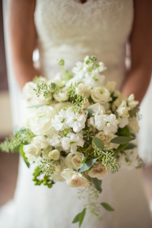 Green White Wedding Bouquet