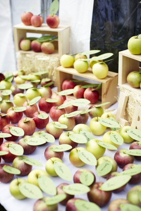 Apple Wedding Place Cards
