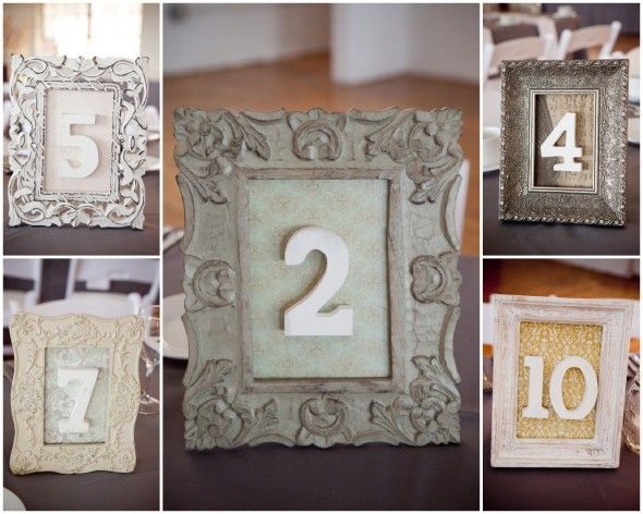 Framed Wedding Table Numbers