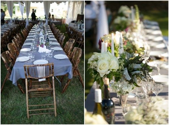 Long Tables At Wedding