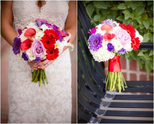 Wedding Bouquet in bright colors