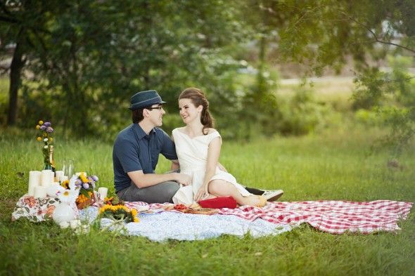 Picnic Style Engagement Pictures